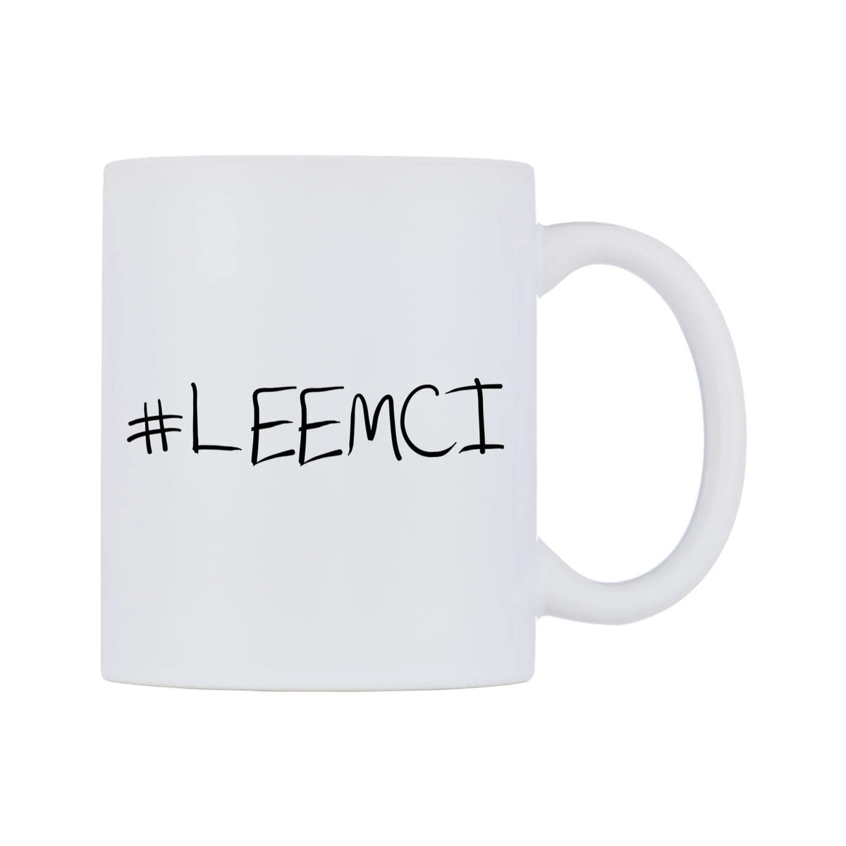 LEEMCI Mug — mug, left side, on a white background