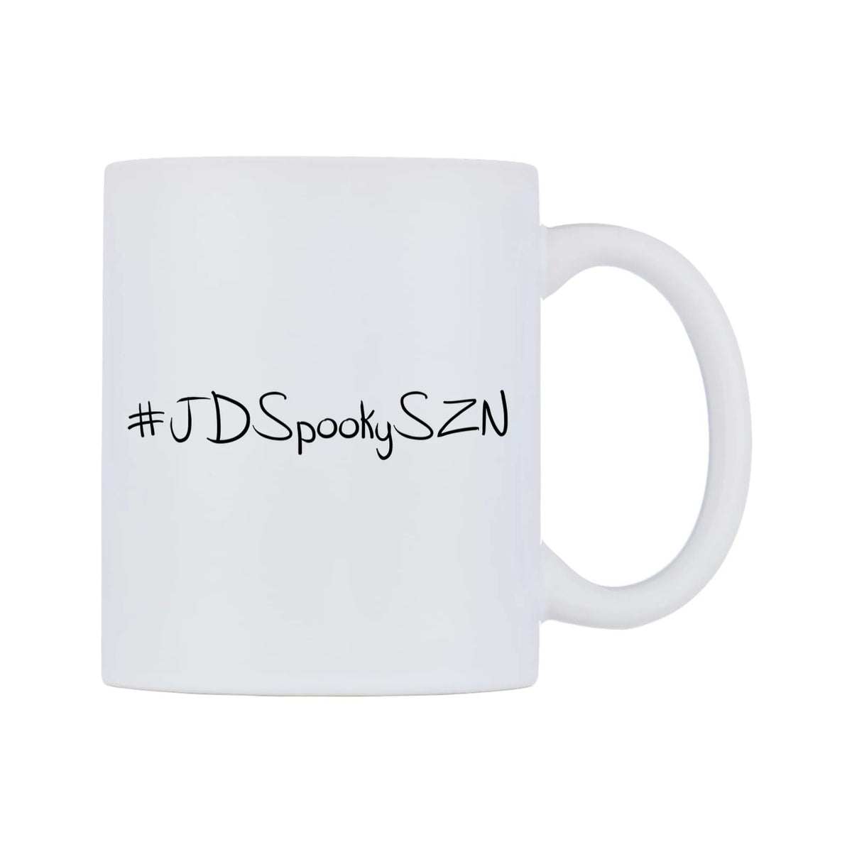 JDSpookySZN Mug — mug, left side, on a white background