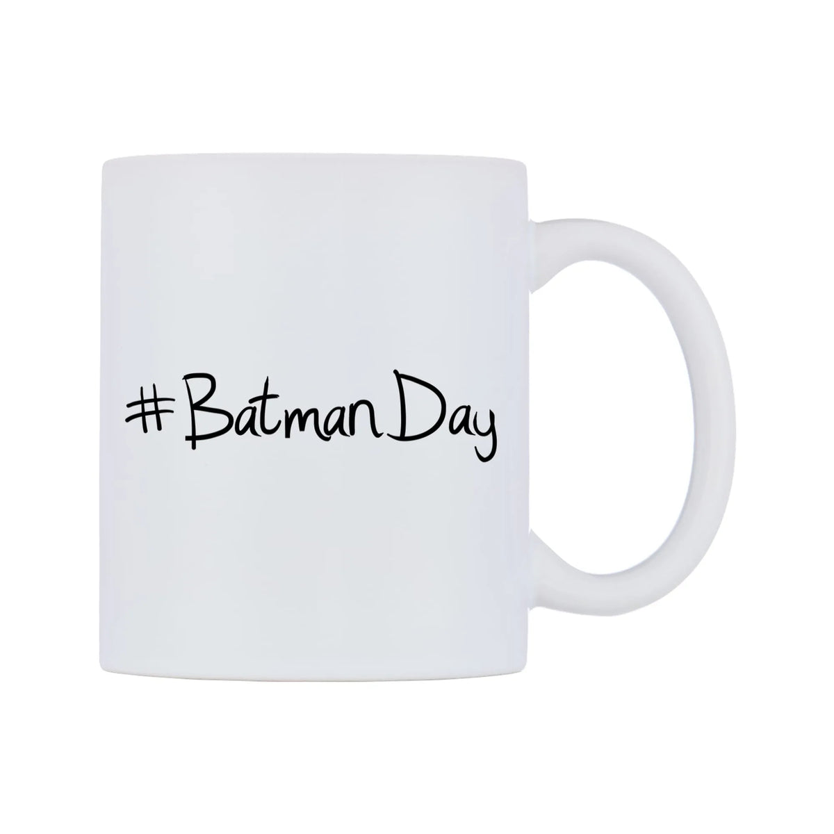 BatmanDay Mug — mug, left side, on a white background