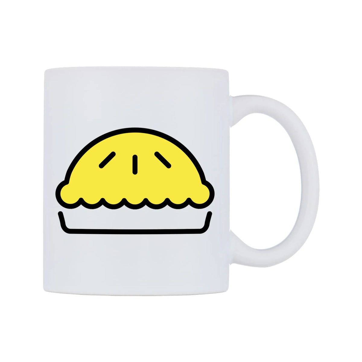 Pie Emoji Mug — mug, left side, on a white background