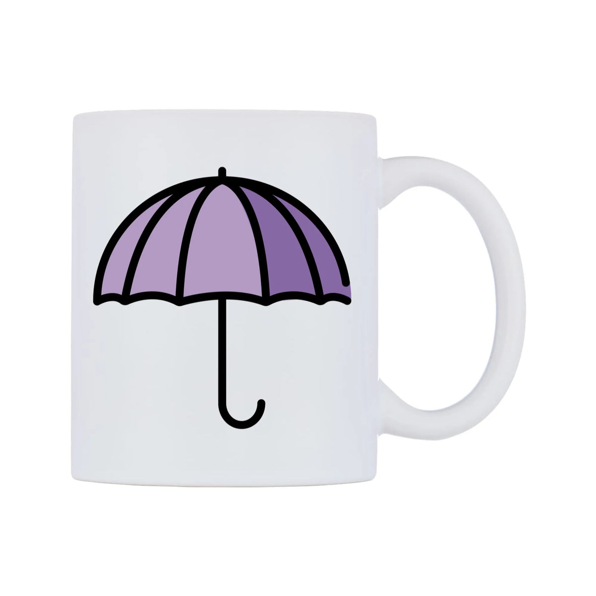 Umbrella Emoji Mug — mug, left side, on a white background