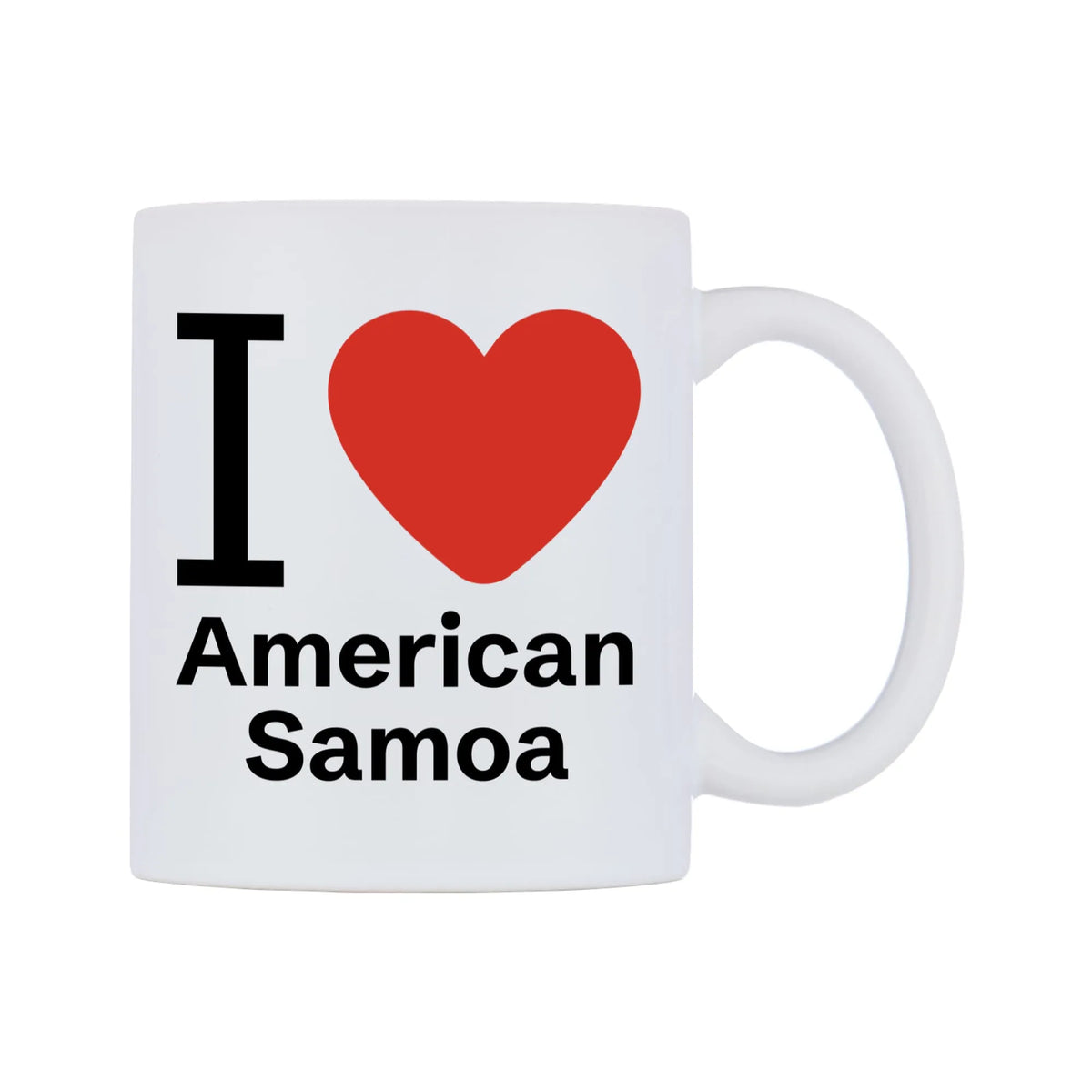 I Love American Samoa Mug — mug, left side, on a white background