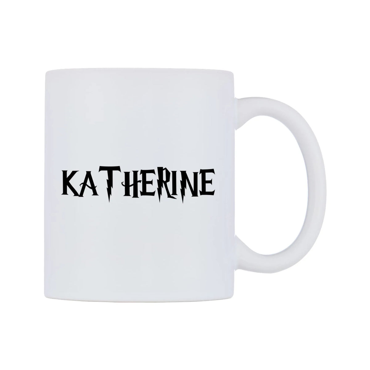 Katherine - Wizard Themed Mug — mug, left side, on a white background