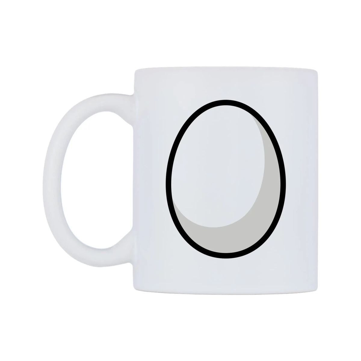 Egg Emoji Mug — mug, right side, on a white background