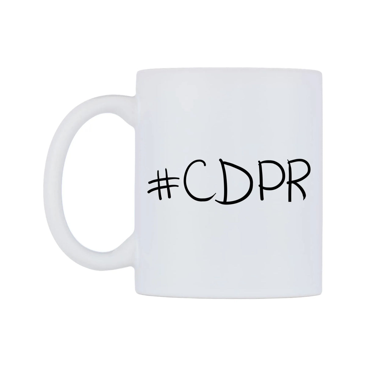 CDPR Mug — mug, right side, on a white background