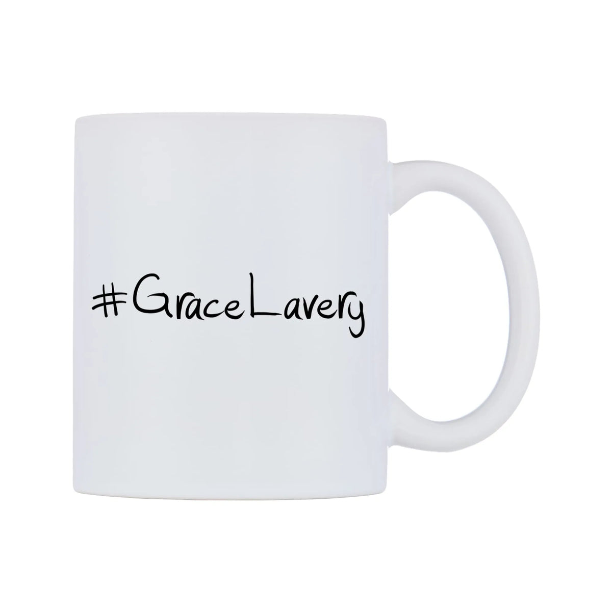 GraceLavery Mug — mug, left side, on a white background