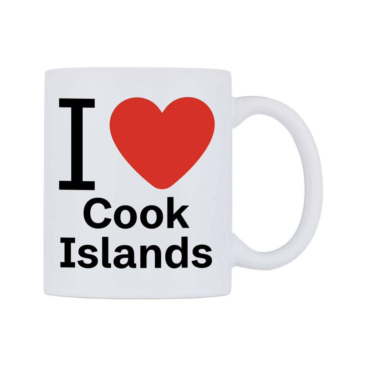 I Love Cook Islands Mug — mug, left side, on a white background