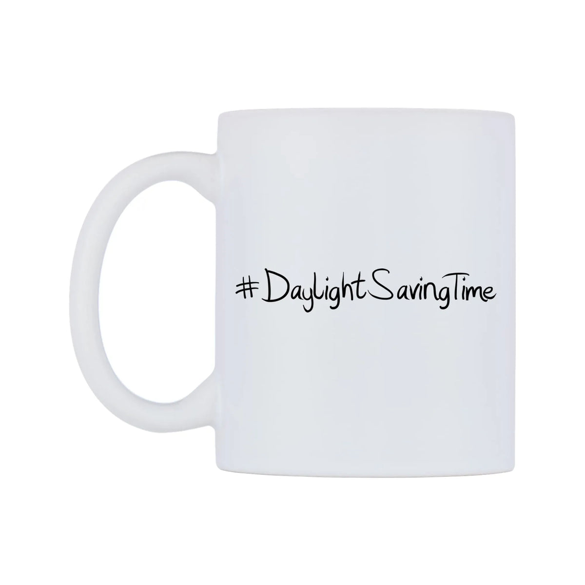 DaylightSavingTime Mug — mug, right side, on a white background