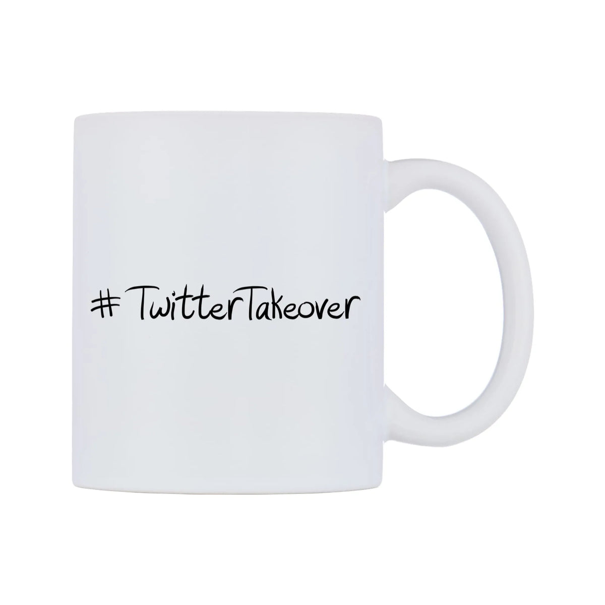 TwitterTakeover Mug — mug, left side, on a white background
