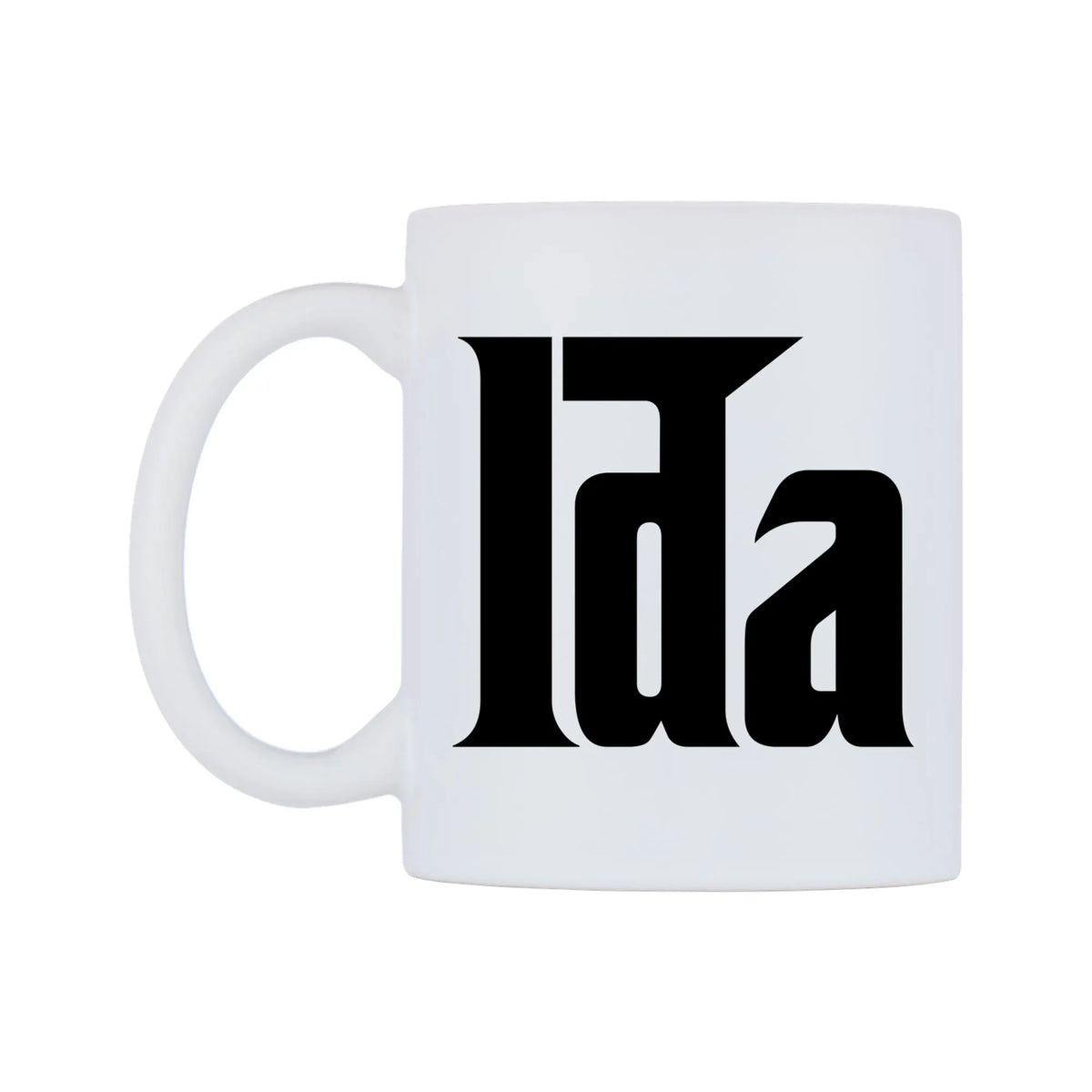 Ida - Godfather Themed Mug — white 11oz gloss mug, right side, on a white background
