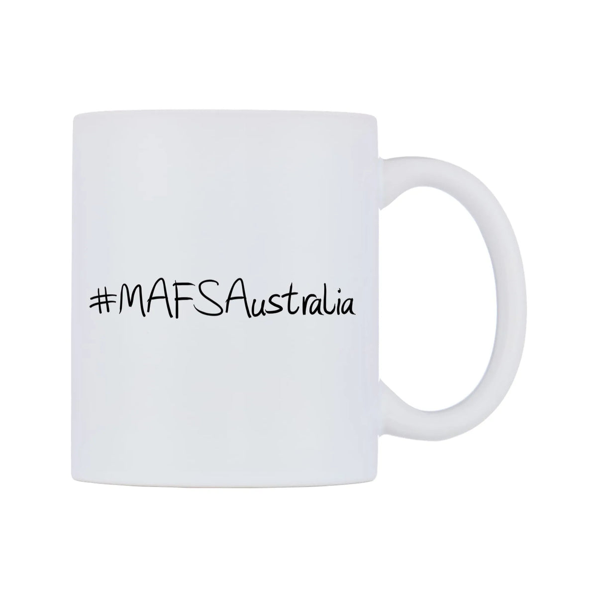 MAFSAustralia Mug — mug, left side, on a white background
