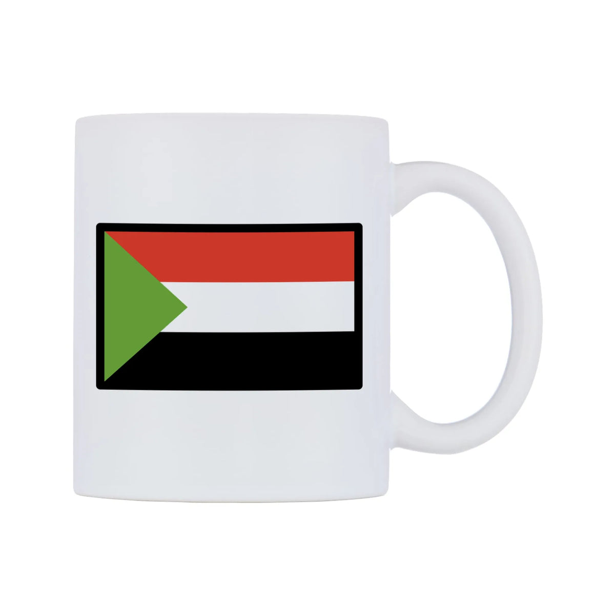 Sudan Flag Emoji Mug — mug, left side, on a white background