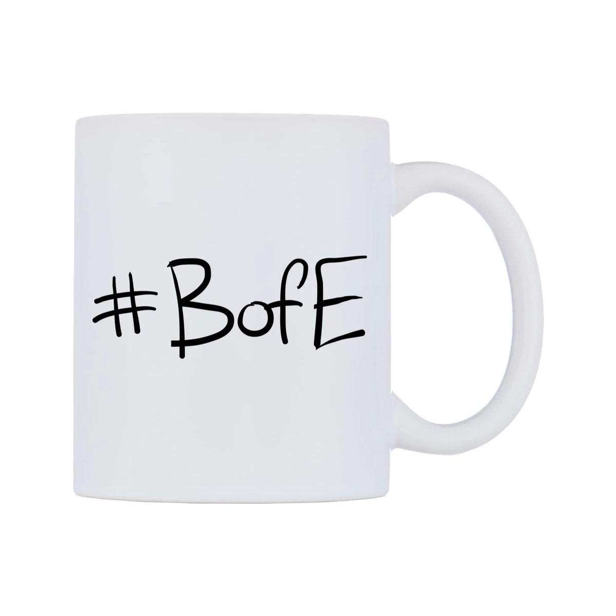 BofE Mug — mug, left side, on a white background