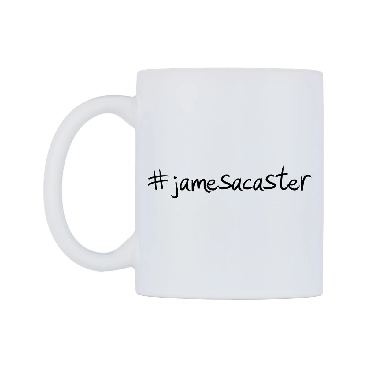 jamesacaster Mug — mug, right side, on a white background