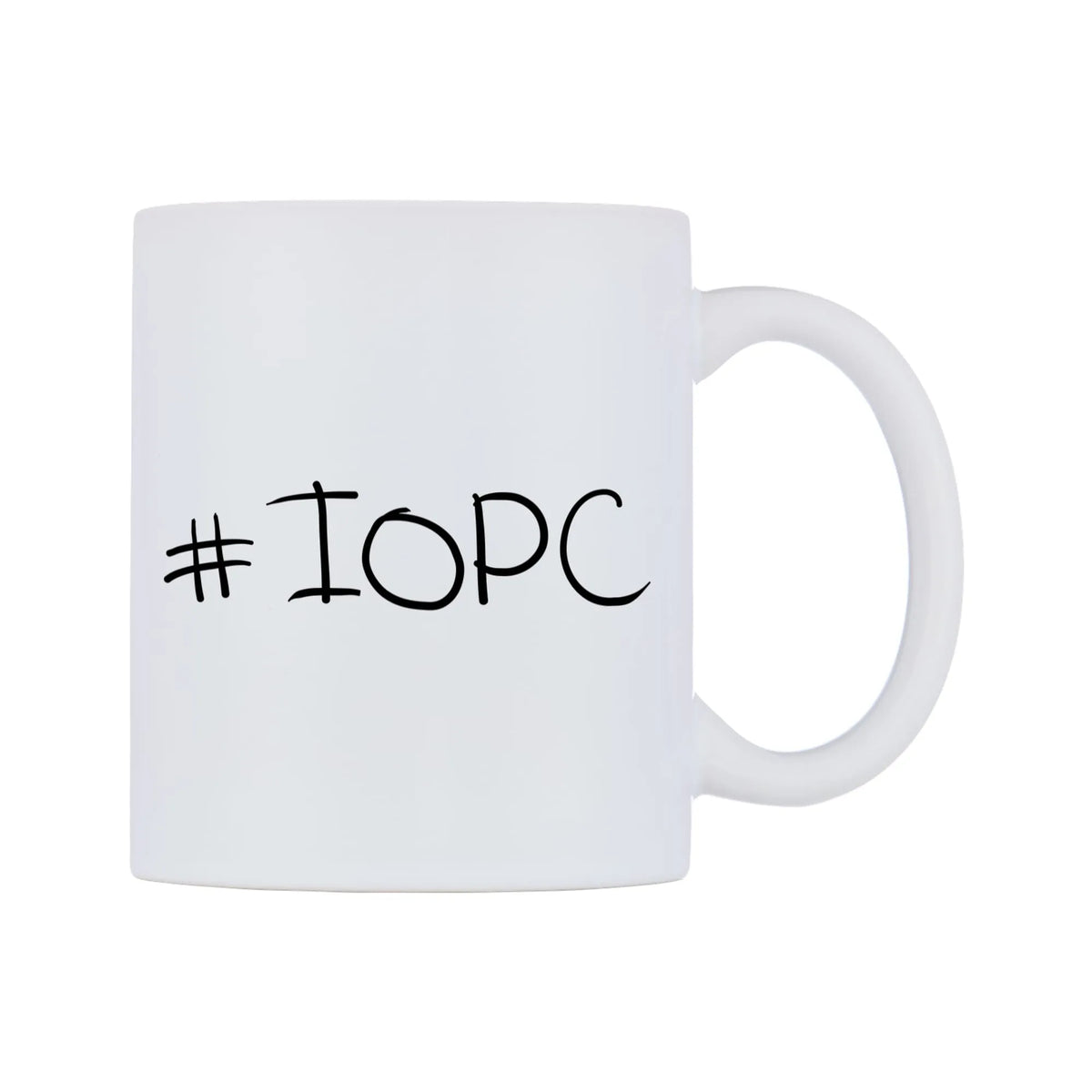 IOPC Mug — mug, left side, on a white background