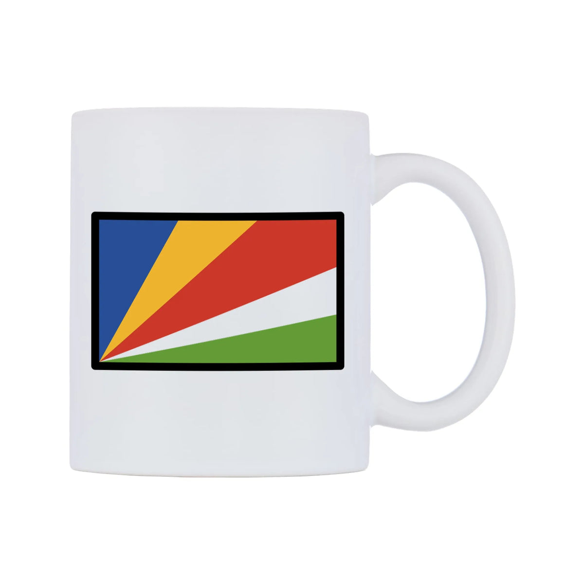 Seychelles Flag Emoji Mug — mug, left side, on a white background