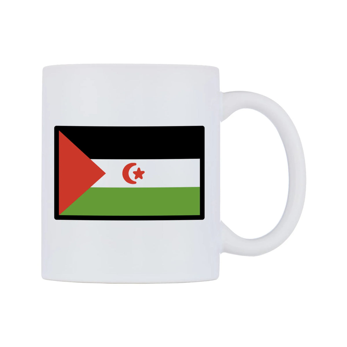 Western Sahara Flag Emoji Mug — mug, left side, on a white background