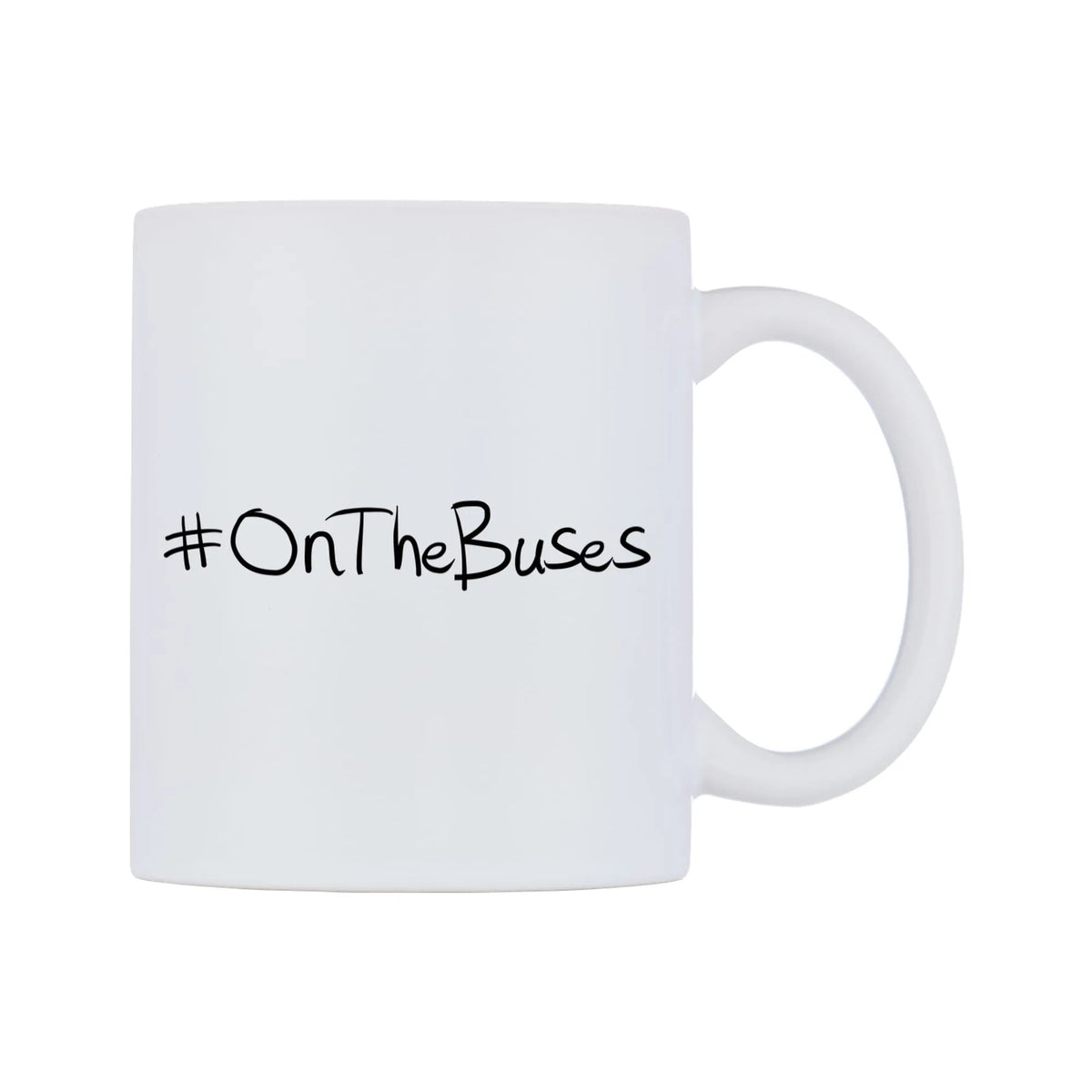 OnTheBuses Mug — mug, left side, on a white background