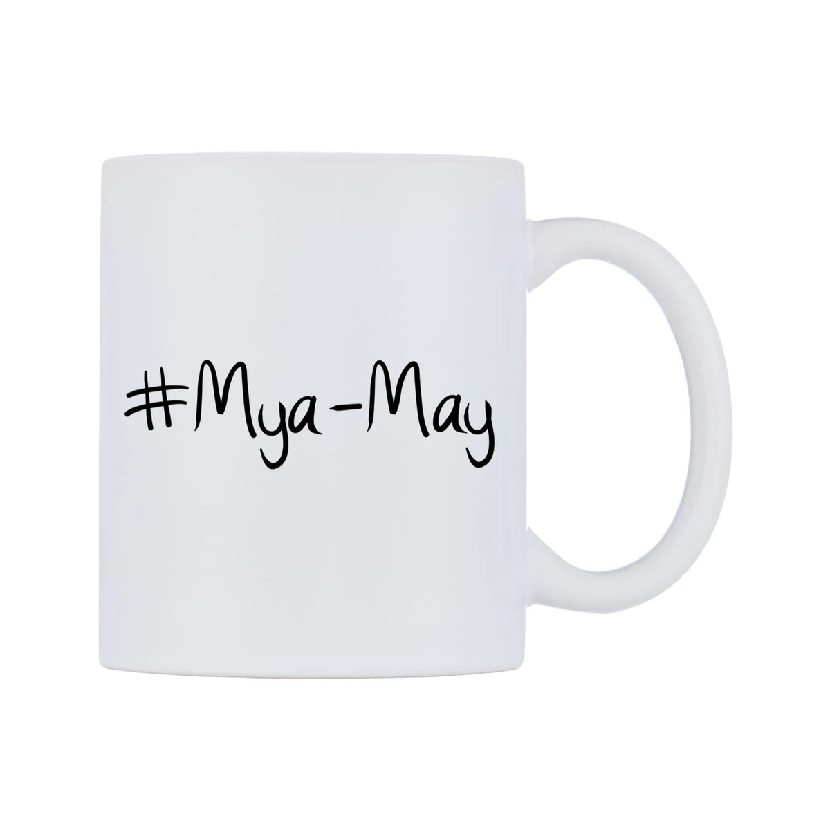 Mya-May Mug — mug, left side, on a white background