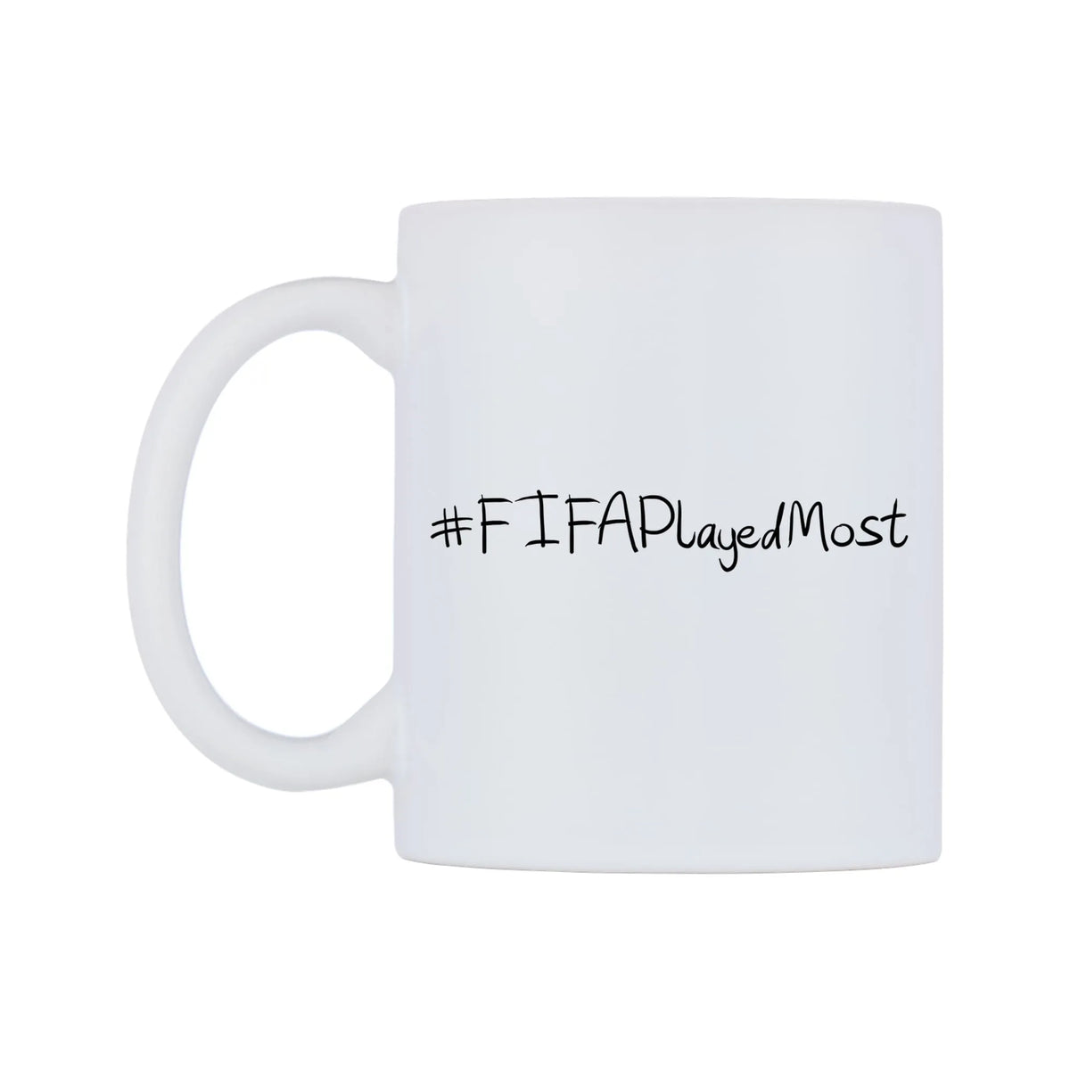 FIFAPlayedMost Mug — mug, right side, on a white background
