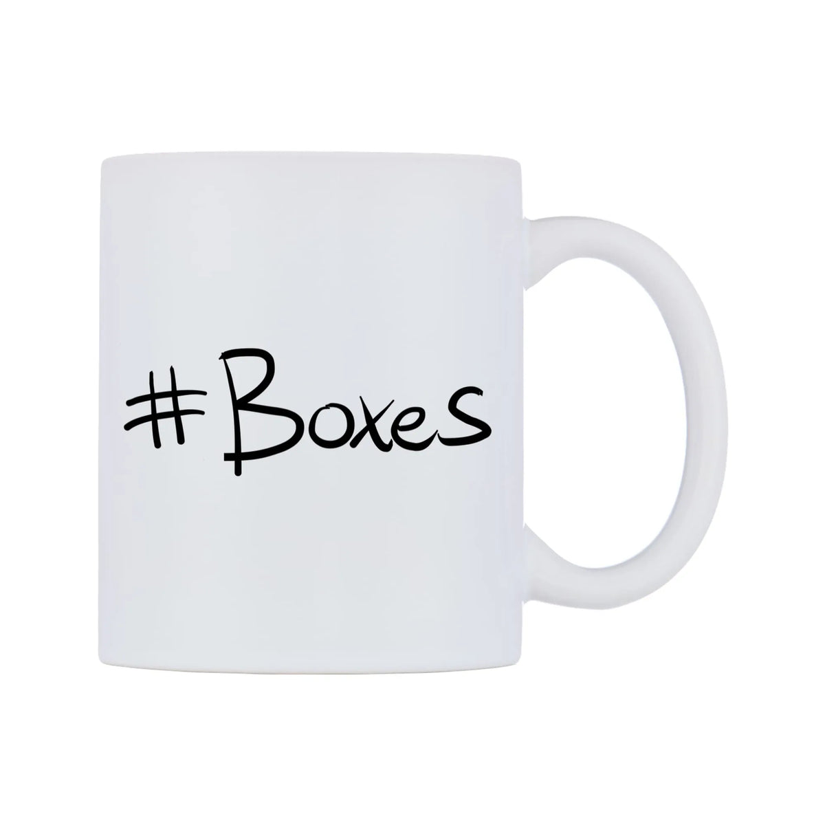 Boxes Mug — mug, left side, on a white background