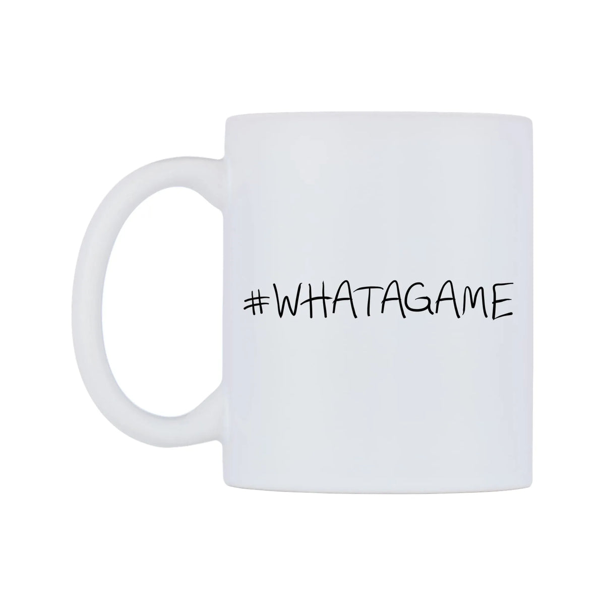 WHATAGAME Mug — mug, right side, on a white background