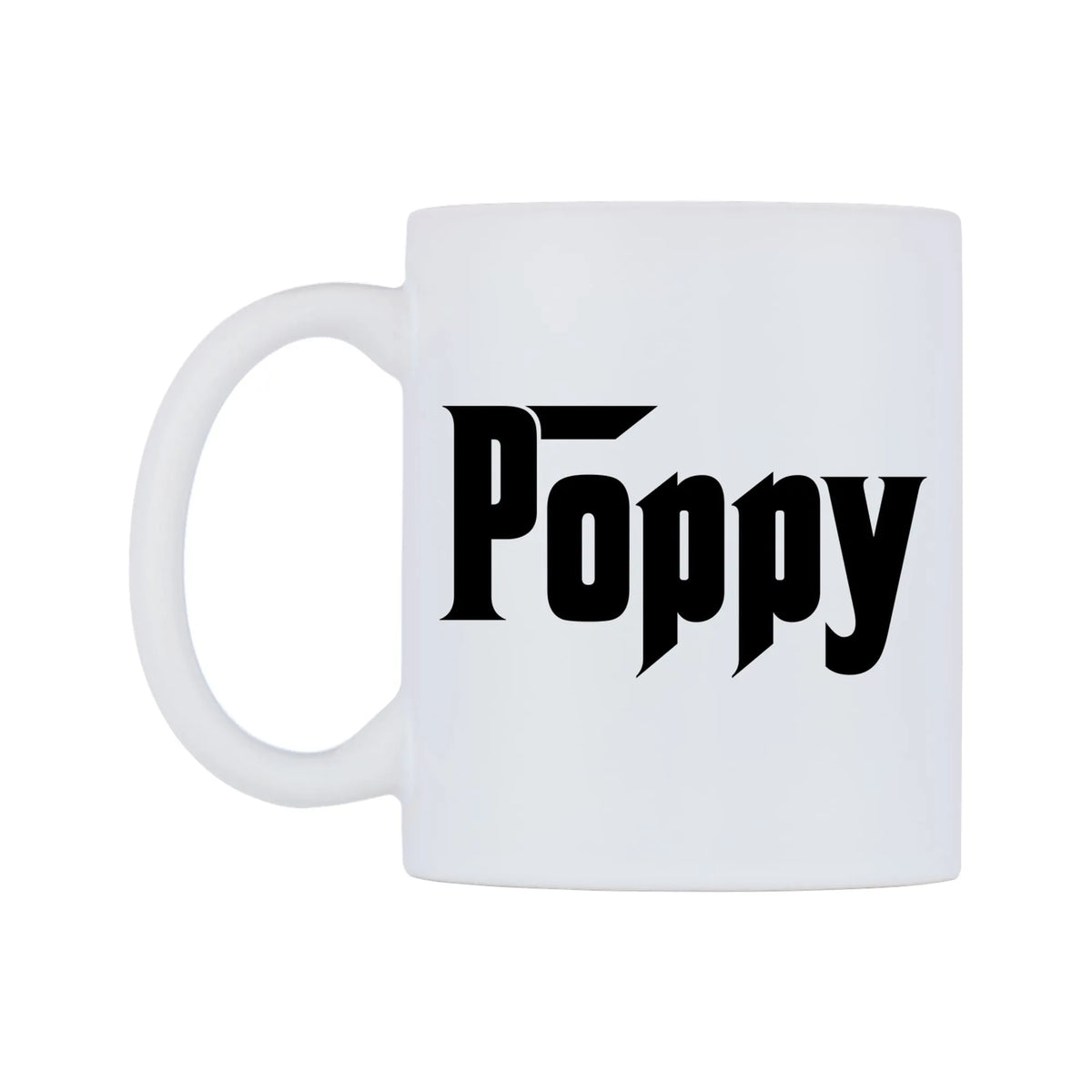 Poppy - Godfather Themed Mug — white 11oz gloss mug, right side, on a white background