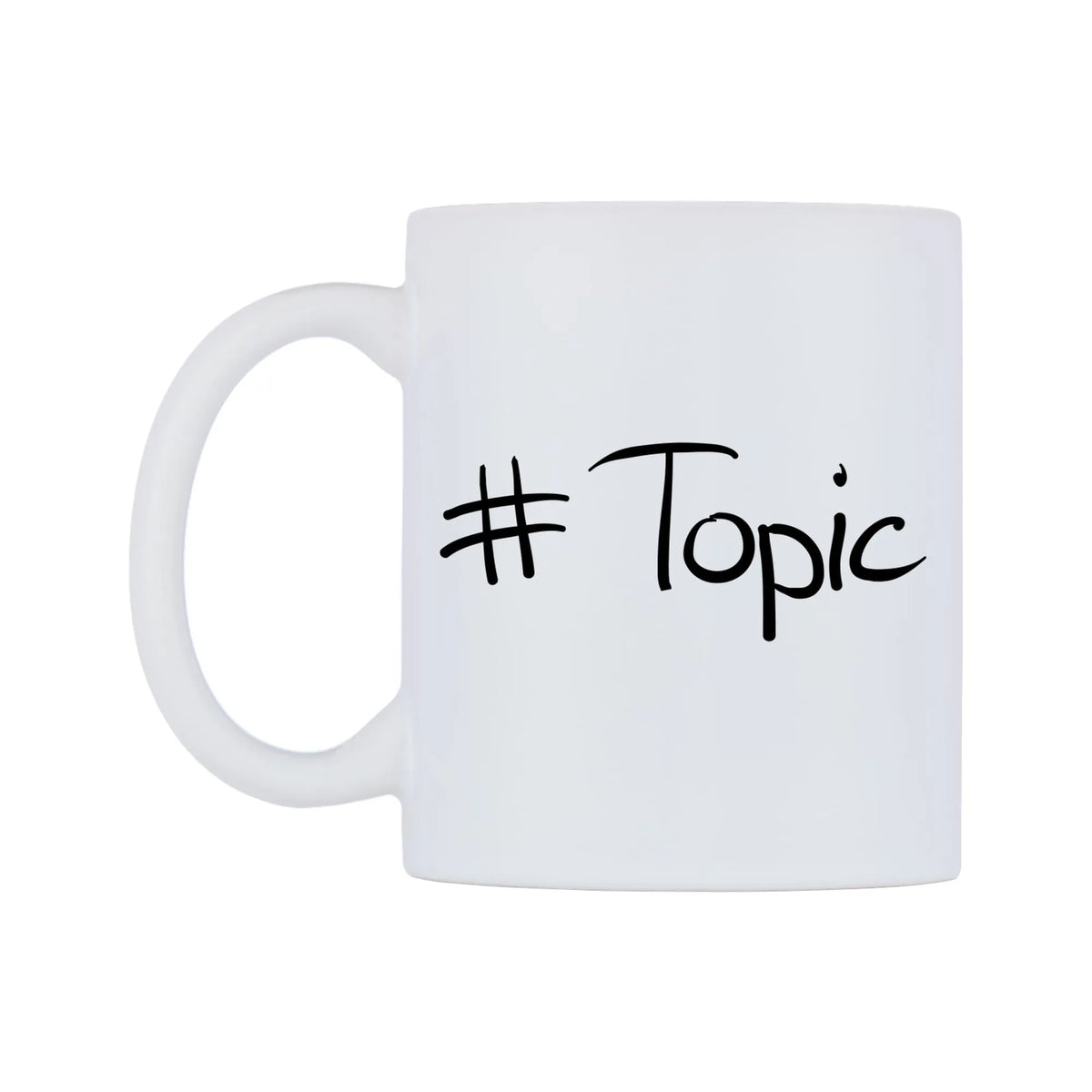 Topic Mug — mug, right side, on a white background
