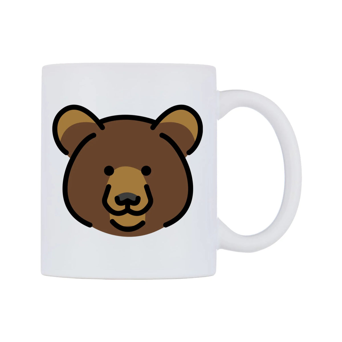 Bear Emoji Mug — mug, left side, on a white background