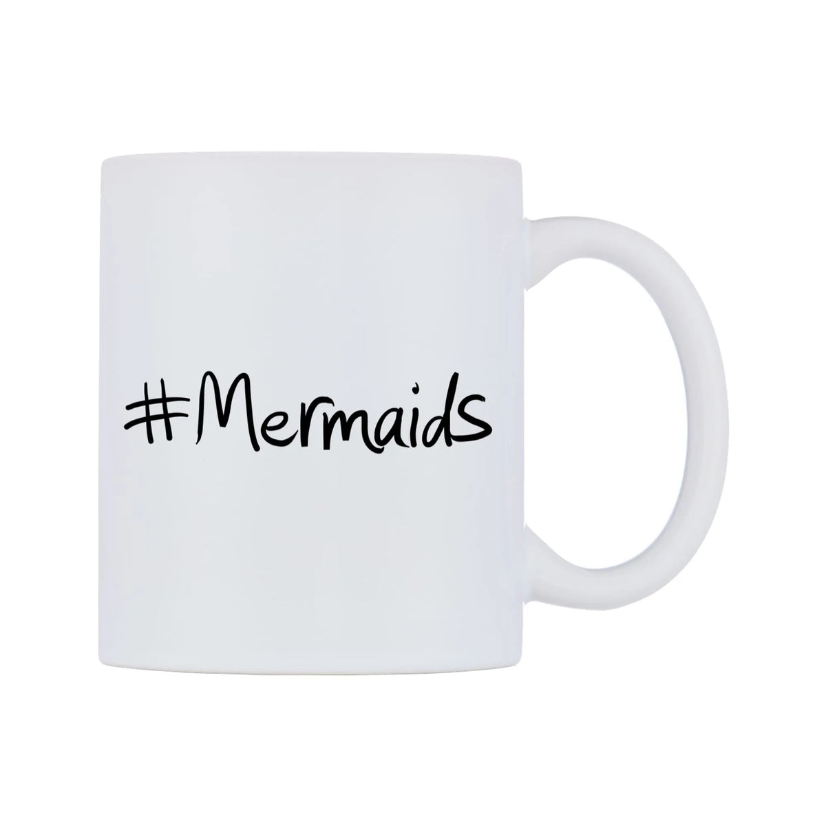 Mermaids Mug — mug, left side, on a white background