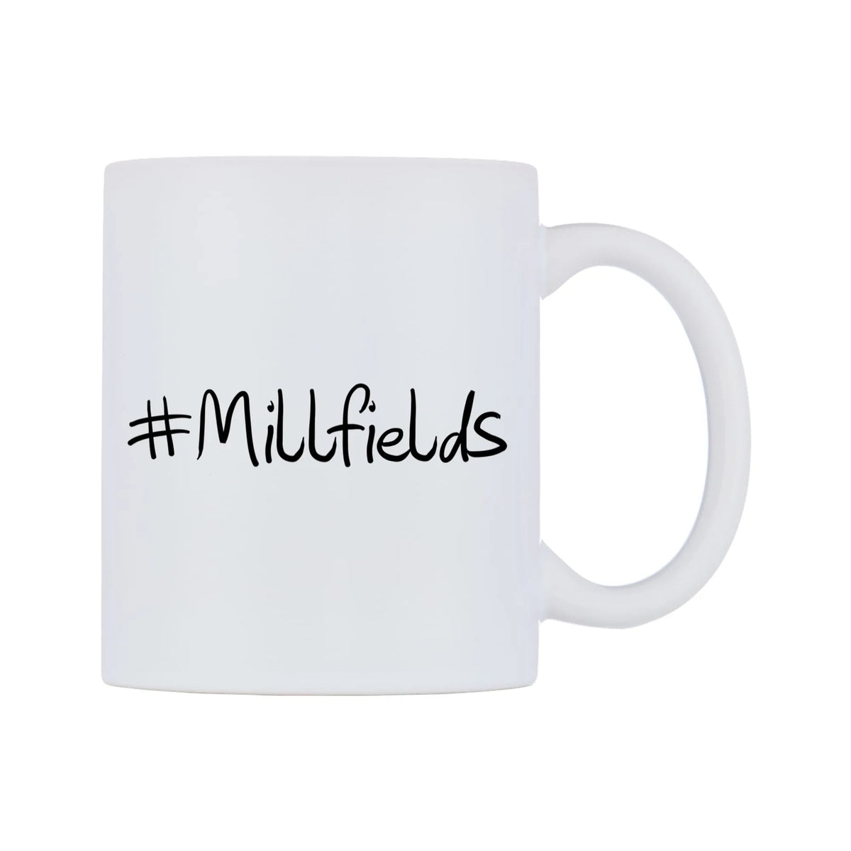 Millfields Mug — mug, left side, on a white background