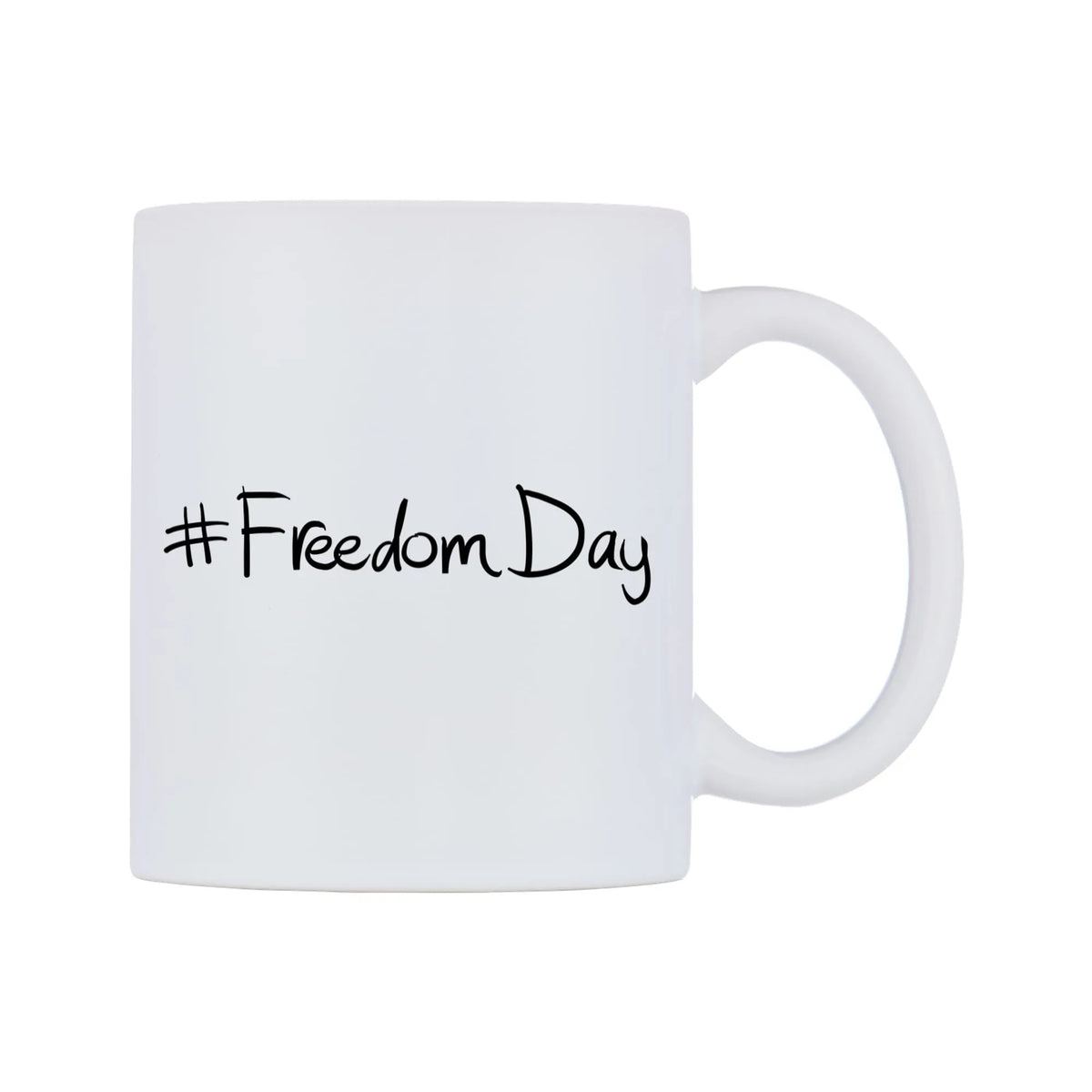 FreedomDay Mug — mug, left side, on a white background