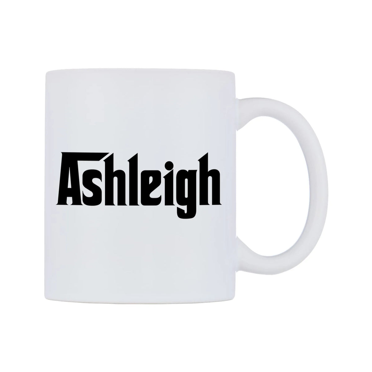 Ashleigh - Godfather Themed Mug — white 11oz gloss mug, left side, on a white background