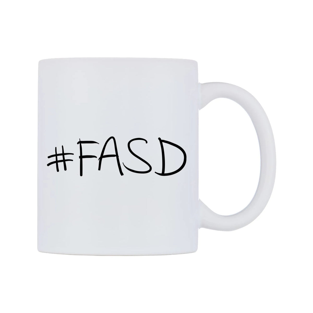 FASD Mug — mug, left side, on a white background