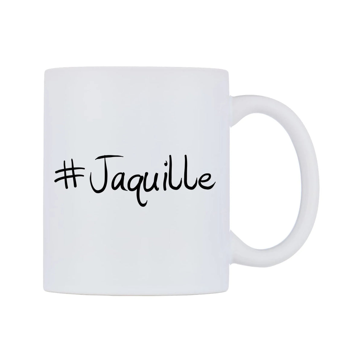 Jaquille Mug — mug, left side, on a white background