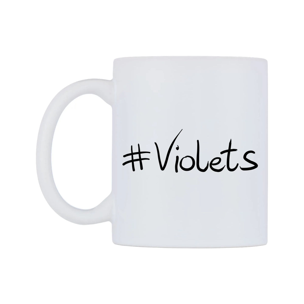 Violets Mug — mug, right side, on a white background