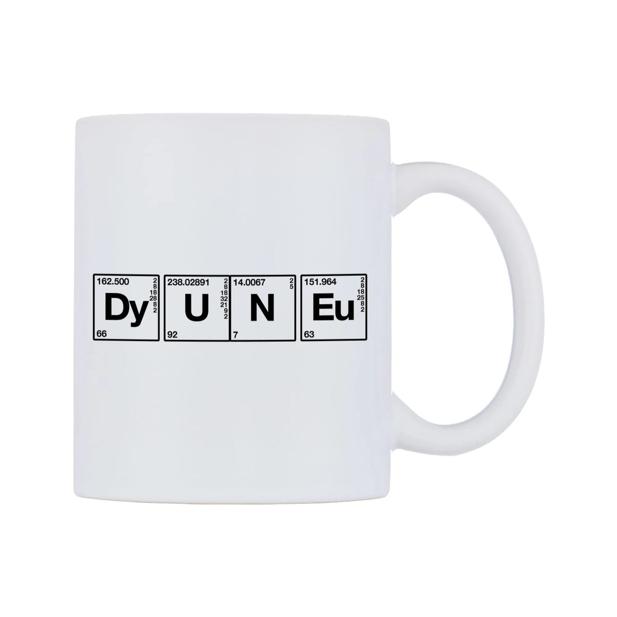 June - Chemistry Themed Mug — mug, left side, on a white background