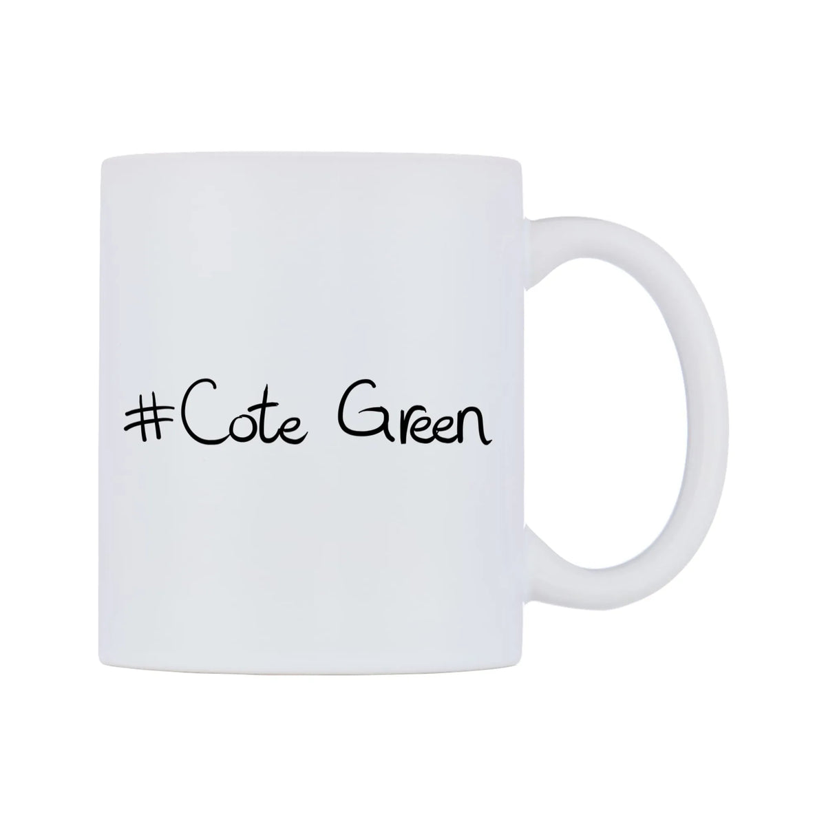 Cote Green Mug — mug, left side, on a white background