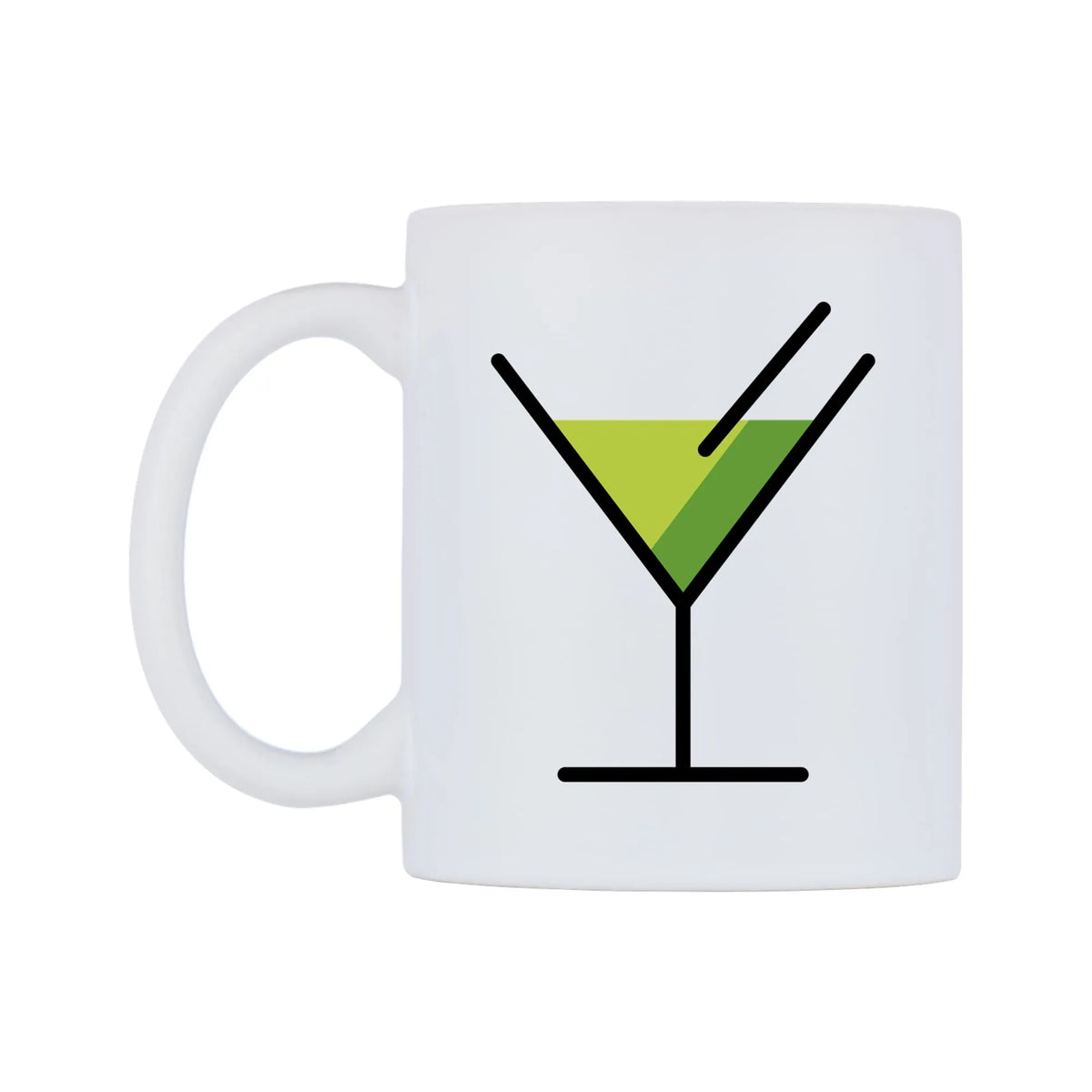 Cocktail Glass Emoji Mug — mug, right side, on a white background
