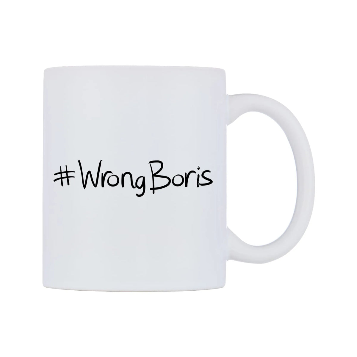 WrongBoris Mug — mug, left side, on a white background