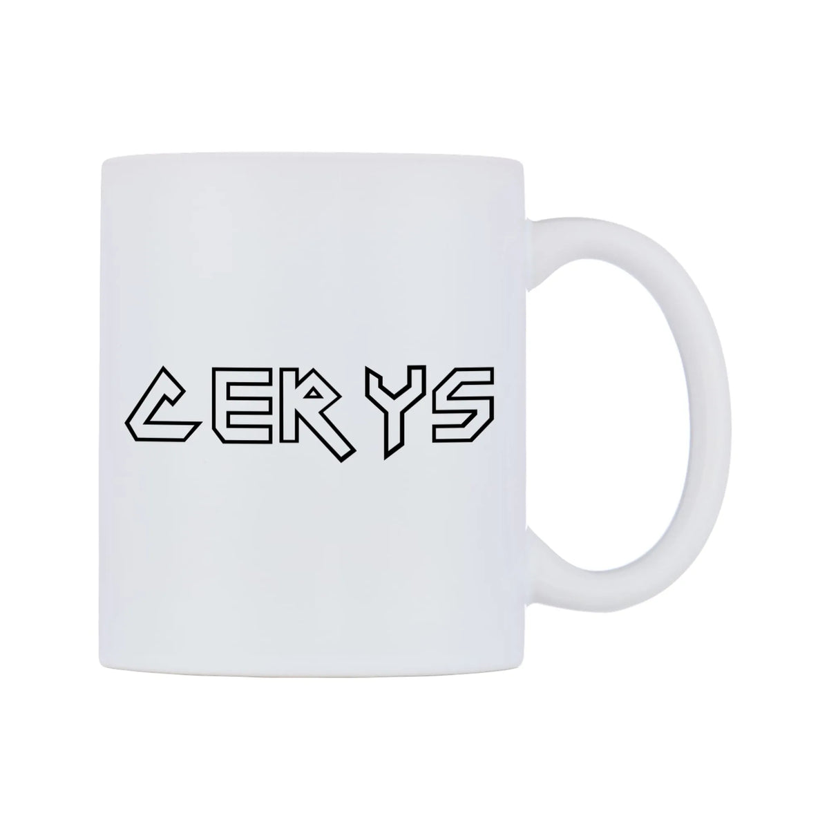 Cerys - Iron Maiden Themed Mug — white 11oz gloss mug, left side, on a white background