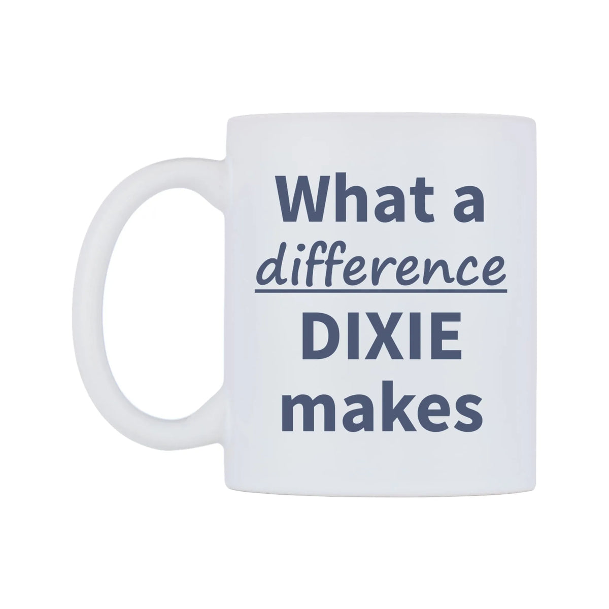 What a difference DIXIE makes Mug — mug, right side, on a white background