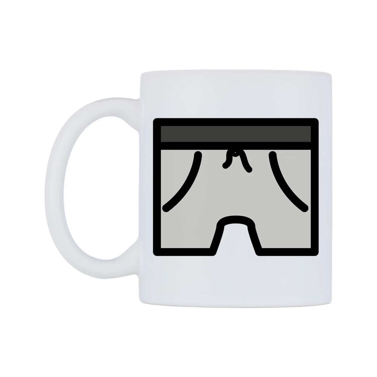Shorts Emoji Mug — mug, right side, on a white background