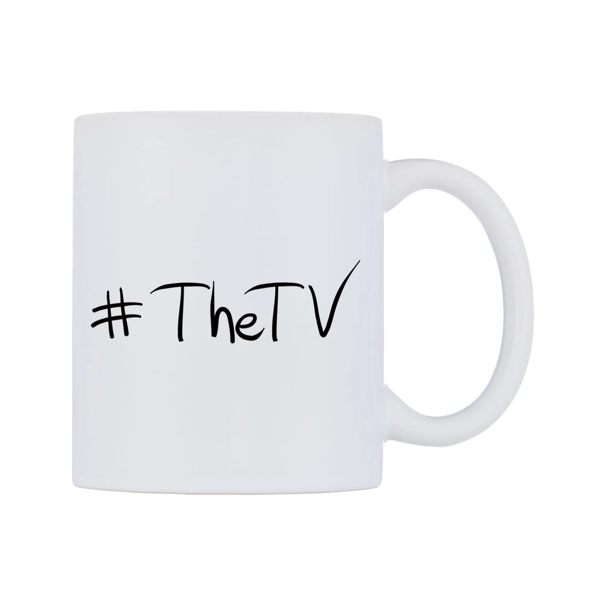 TheTV Mug — mug, left side, on a white background