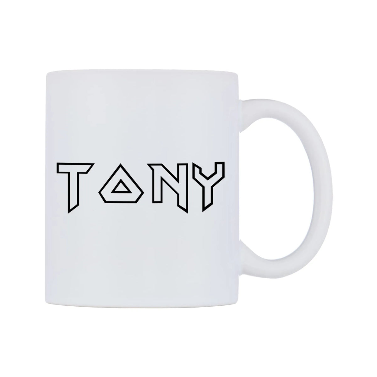 Tony - Iron Maiden Themed Mug — white 11oz gloss mug, left side, on a white background