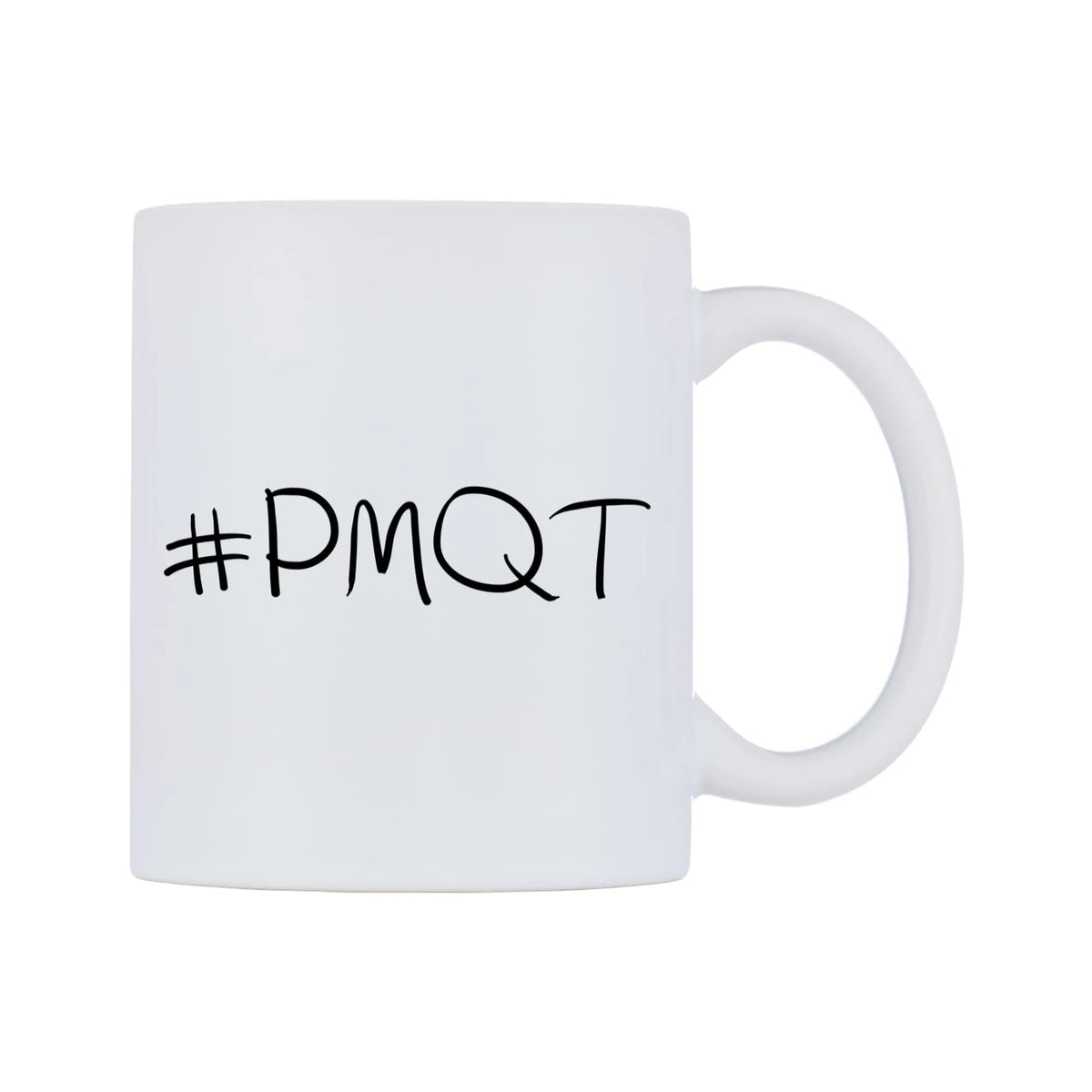PMQT Mug — mug, left side, on a white background