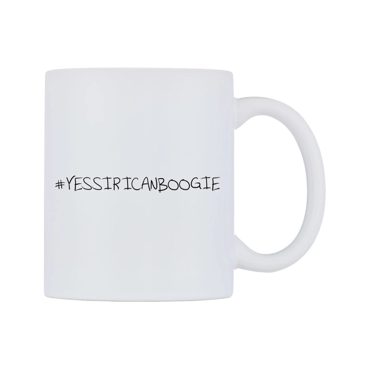 YESSIRICANBOOGIE Mug — mug, left side, on a white background