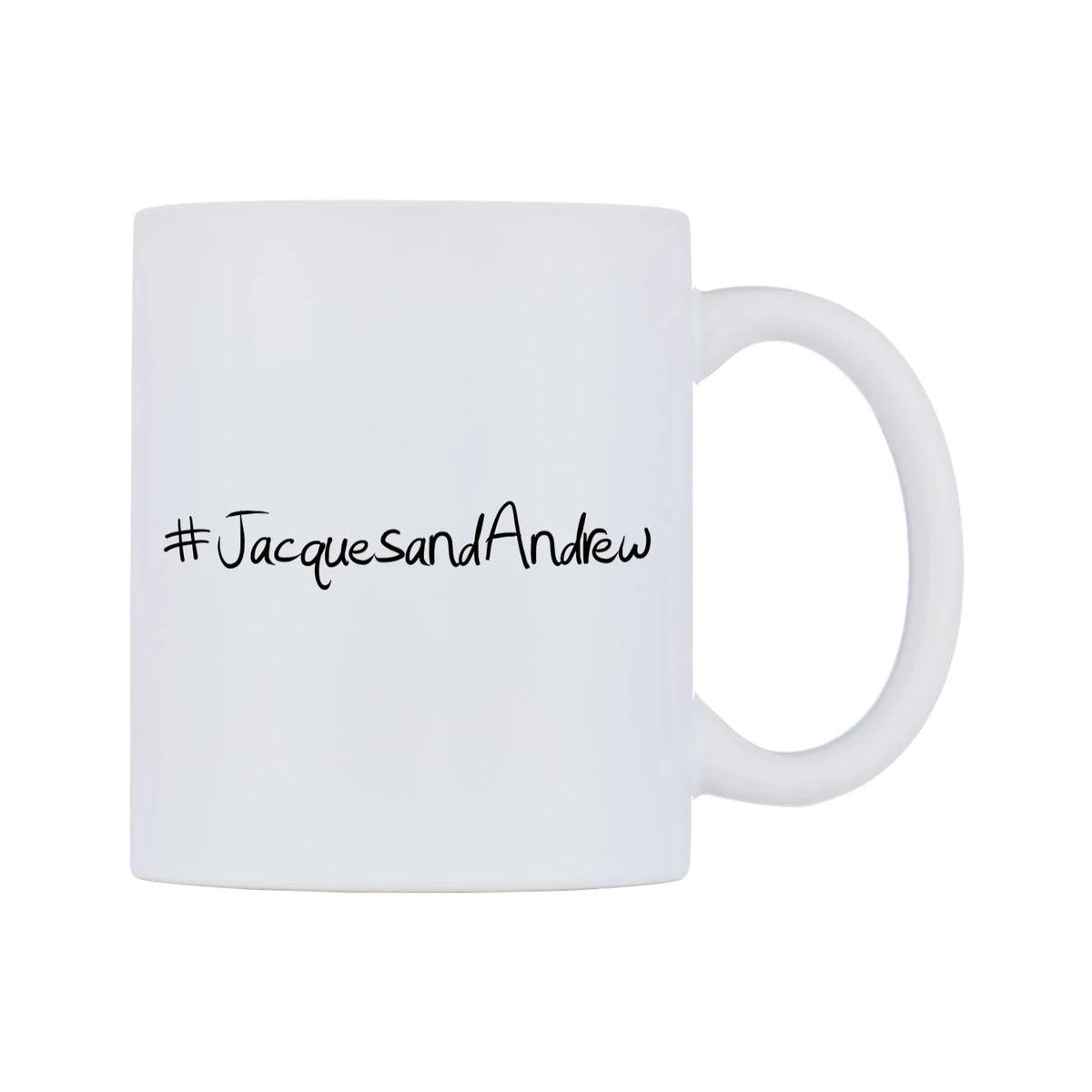 JacquesandAndrew Mug — mug, left side, on a white background