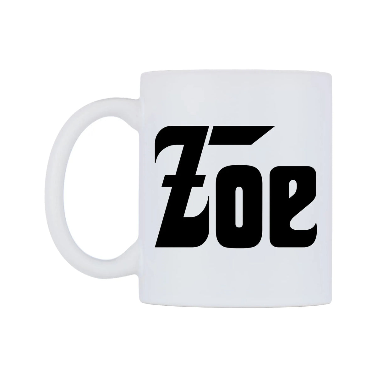 Zoe - Godfather Themed Mug — white 11oz gloss mug, right side, on a white background
