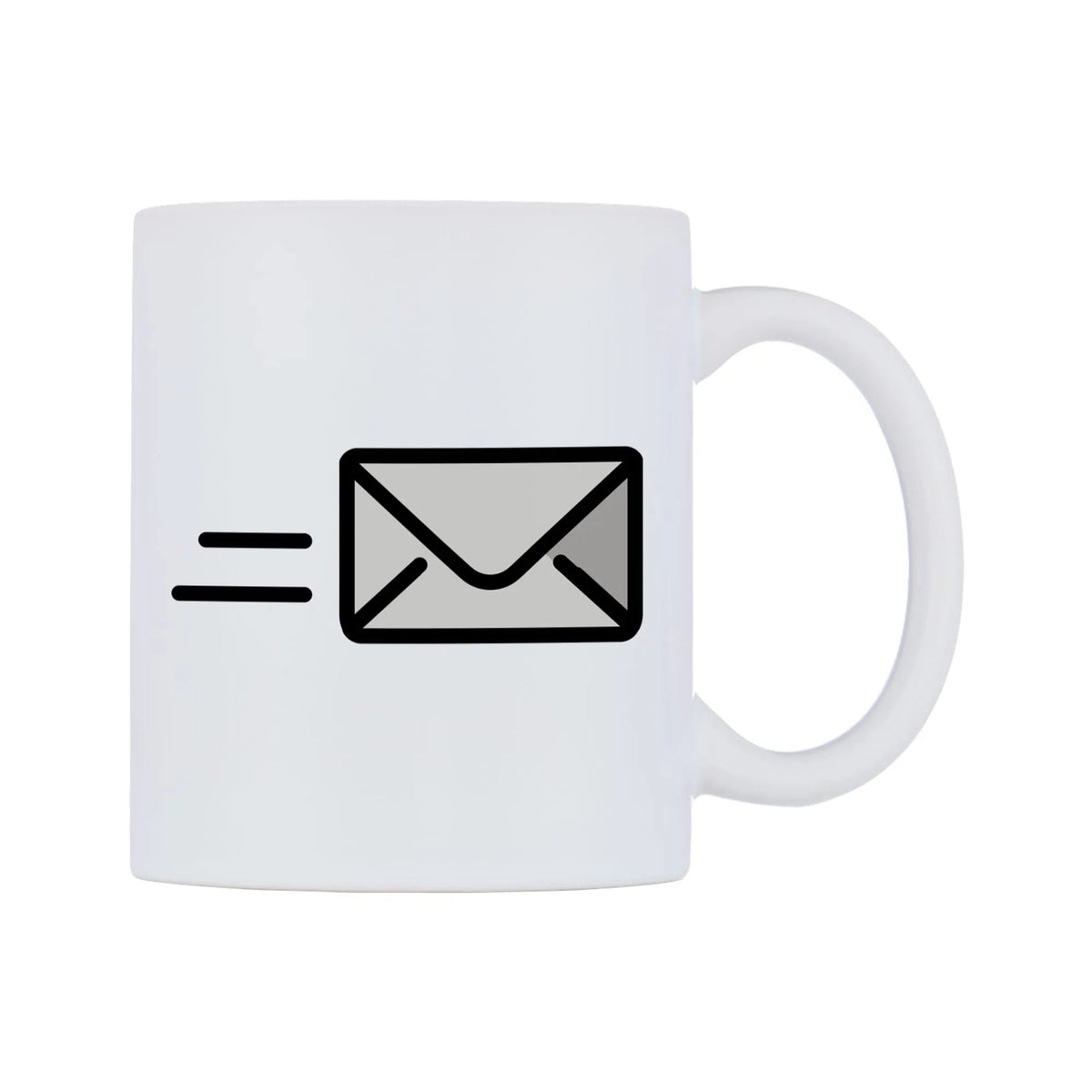 Incoming Envelope Emoji Mug — mug, left side, on a white background